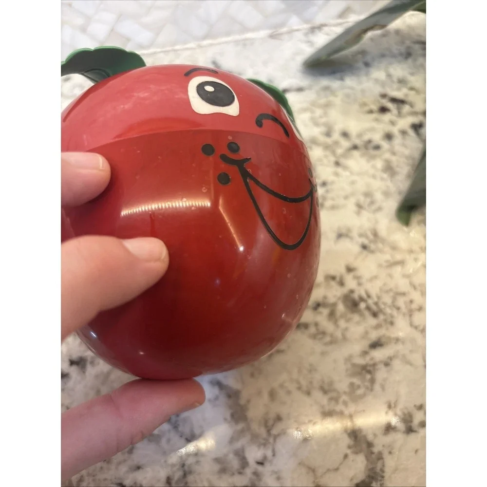 FISHER PRICE Happy Apple 1972 Short Stem Roly Poly Vintage Chime‎ Children's Toy